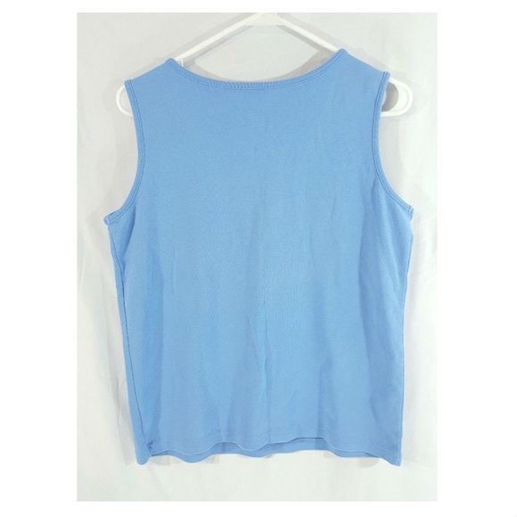 Studio Works Women's Tank Top Blue Size Large - Picture 2 of 3